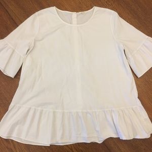 Pleione Ruffle/Button Down Blouse Sz XL